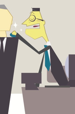 Colegas sem noção - puxa-saco (Foto: Arte/G1) Colegas sem noção - puxa-saco (Foto: Arte/G1)